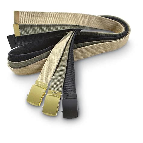 military web belts & buckles.